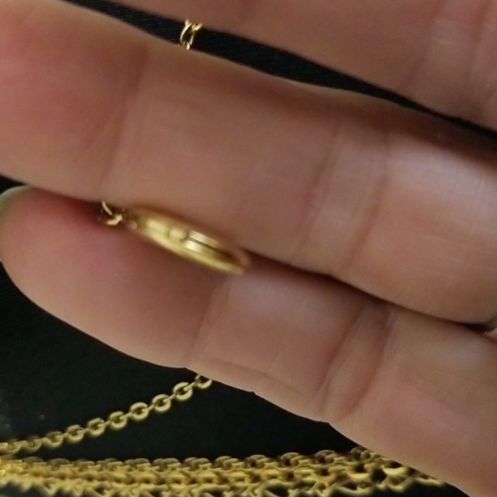 Triple Strand Locket Necklace - Picture 9 of 11